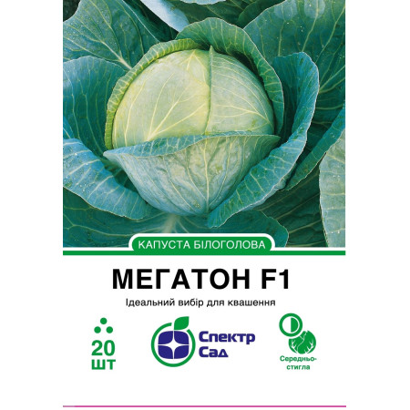 Білоголова капуста Мегатон F1, 20 шт