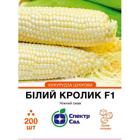 Цукрова кукурудза Білий кролик F1, 200 шт